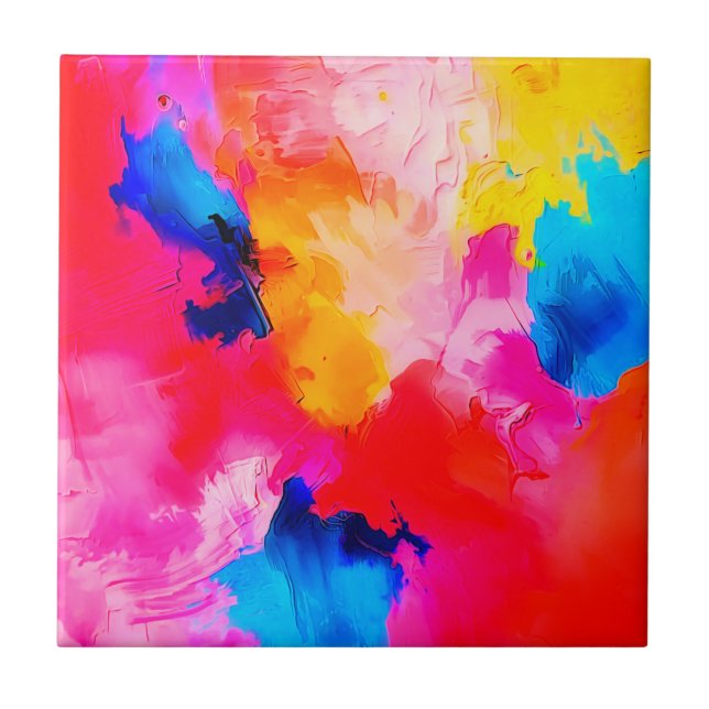 colorful  artistic patches  fliese (Vorderseite)