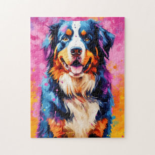 Colorful Australian Shepherd Art