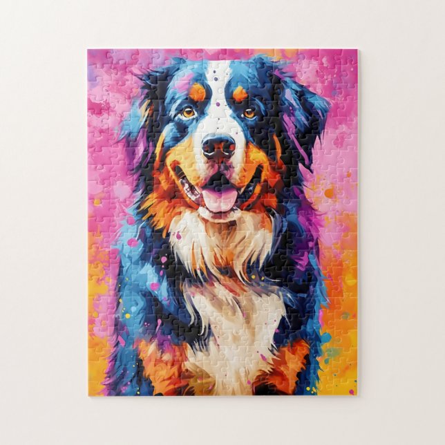 Colorful Australian Shepherd Art (Vertikal)