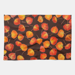 Colorful Autumn Quaking Aspen Leaves Geschirrtuch