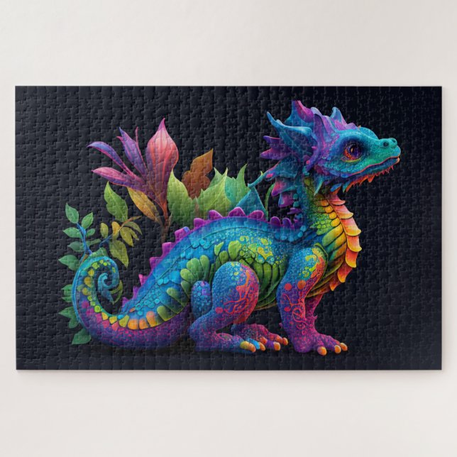 Colorful Baby Dragon (Horizontal)