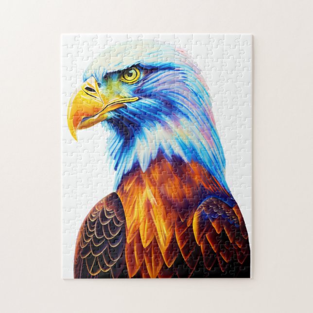 Colorful Bald Eagle Art (Vertikal)