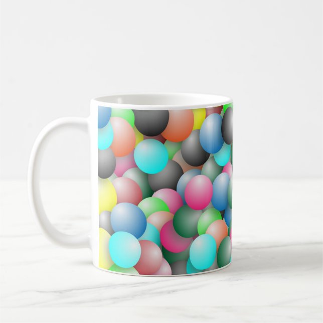 Colorful Balloons Banner Kaffeetasse (Links)
