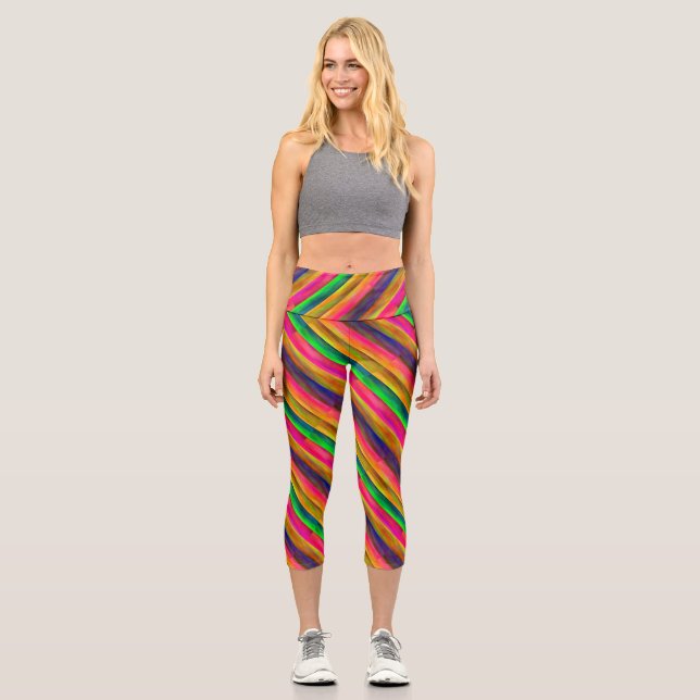 colorful bands capri leggings (Vorderseite)