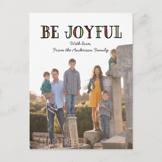 Colorful Be Joliday Foto Postkarte (Vorderseite)