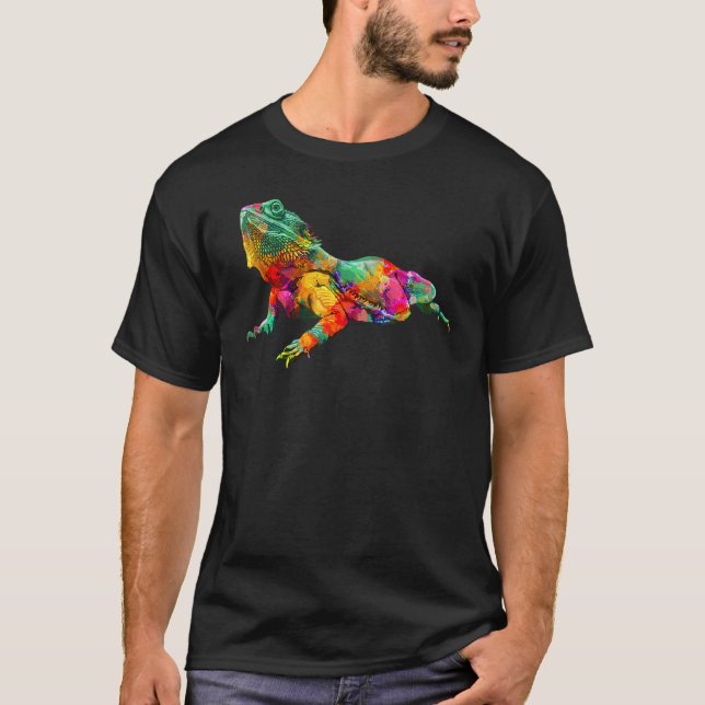 Colorful Bearded Dragon  Lizard Reptile  Costume T-Shirt (Vorderseite)