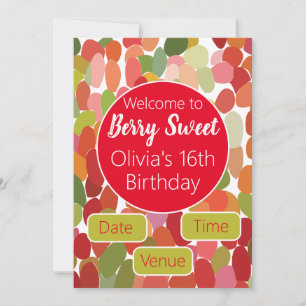Colorful Berry Sweet Birthday Einladung