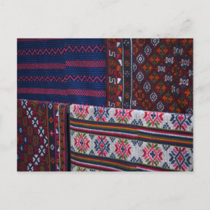 Colorful Bhutan Textiles Postkarte
