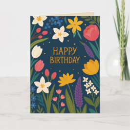 COLORFUL BIRTHDAY CARD FOR HER DANKESKARTE