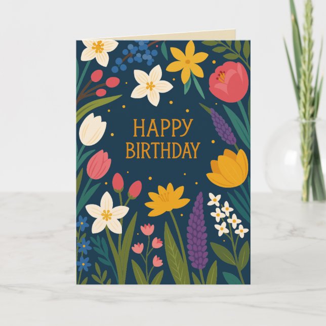 COLORFUL BIRTHDAY CARD FOR HER DANKESKARTE (Vorderseite)