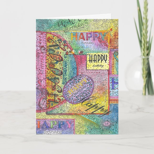 "Colorful" Birthday Card Karte (Vorderseite)