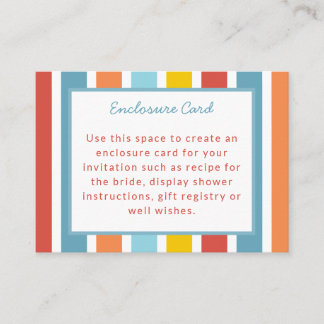 Colorful Birthday Party Enclosure Card Begleitkarte