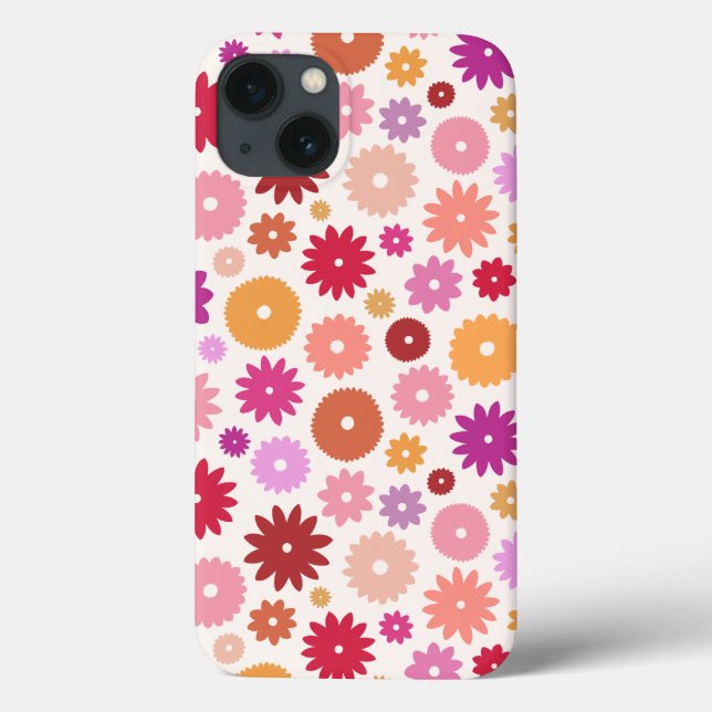 Colorful Blooms Pattern Case-Mate iPhone Hülle (Rückseite)