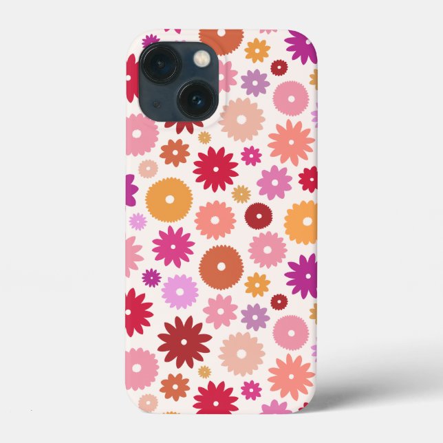Colorful Blooms Pattern Case-Mate iPhone Hülle (Rückseite)