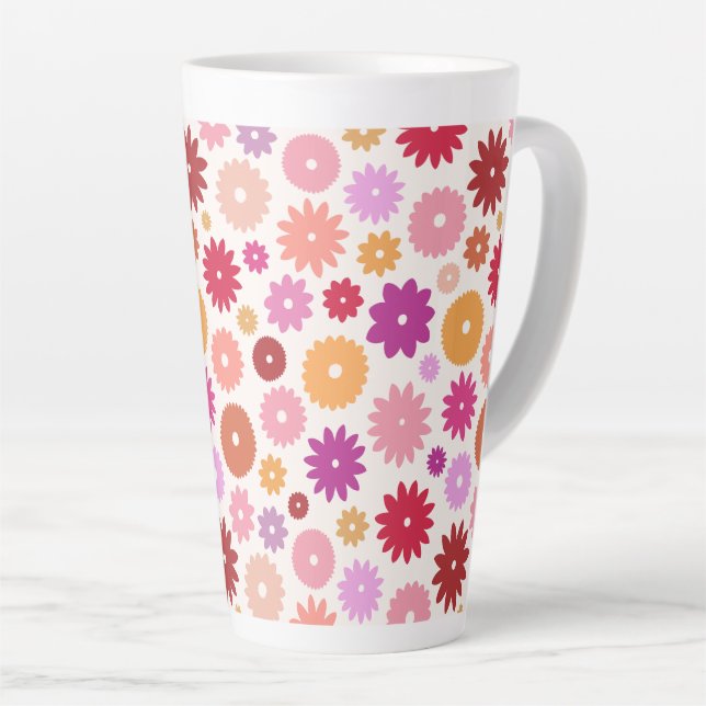 Colorful Blooms Pattern Milchtasse (Rechte Ecke)