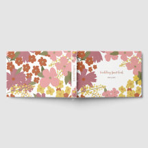 Colorful Boho Blume Wedding Guest Book