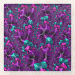 Colorful Boho Hippie Jewel Tone Low Poly Fraktal Glasuntersetzer