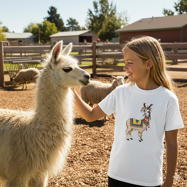 Colorful Boho Llama T-Shirt (Von Creator hochgeladen)