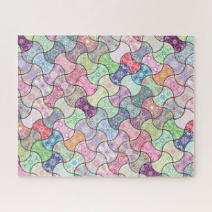 Colorful Boho Mandala Pattern Jigsaw Puzzle