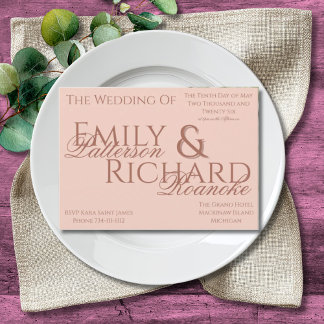 Colorful Boho Minimalist Pinks Invitation