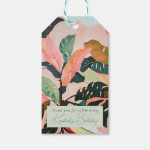 Colorful Boho Tropical Palm Geburtstag Vielen Dank Geschenkanhänger