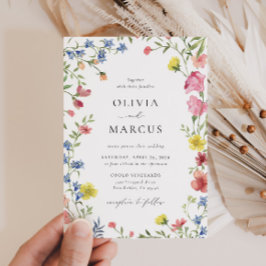 Colorful Boho Wildblume Fairytale Einladung