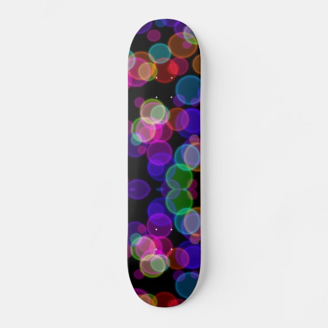 Colorful Bokeh Skateboard (Vorderseite)