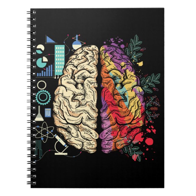 Colorful Brain Science Architecture Art Notizblock (Vorderseite)