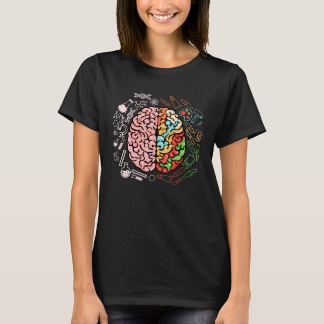 Colorful Brain Science Neuroscience Neurologist T-Shirt (Vorderseite)