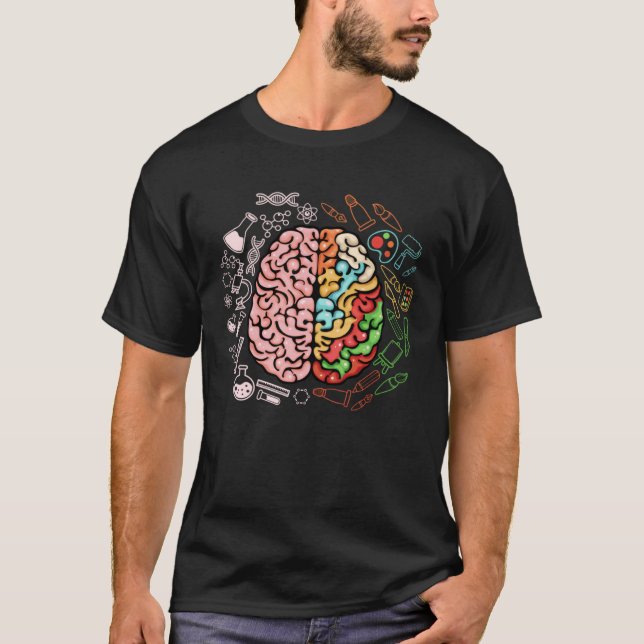 Colorful Brain Science Neuroscience Neurologist T-Shirt (Vorderseite)