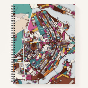 Colorful Brasilia Map Notizbuch