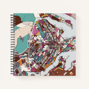 Colorful Brasilia Map Notizbuch