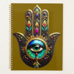 Colorful Brown Gold Hamsa Rainbow Color Third Eye Planer<br><div class="desc">You are viewing The Lee Hiller Photography Art and Designs Collection of Home and Office Decor, Apparel, Gifts and Collectibles. The Designs include Lee Hiller Photography and Mixed Media Digital Art Collection http://LeeHiller.com</div>
