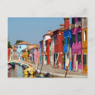 Colorful Burano Postkarte