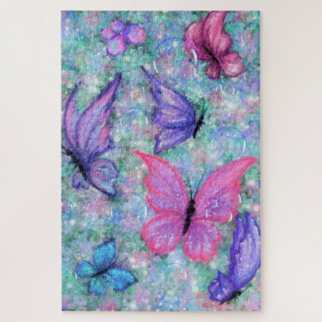Colorful Butterflies Flying (Vertikal)