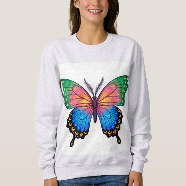  "Colorful Butterfly Hoodie – Unique, Stylish & Co (Vorderseite)