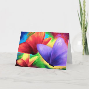 Colorful Butterfly Painting - Multi Karte