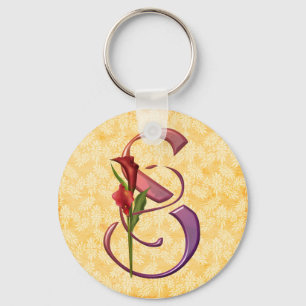 Colorful Calla Initial S Schlüsselanhänger