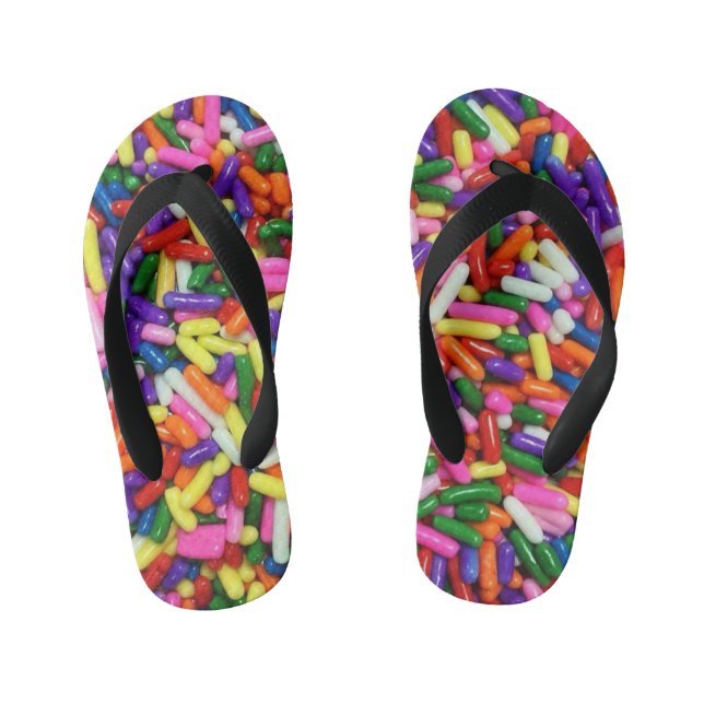 Colorful Candy Sprinkles Kinderbadesandalen (Fußbett)