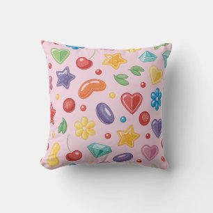 "Colorful Candy Star Throw Kissen