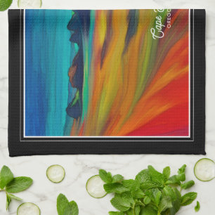 Colorful Cape Sebastian Oregon Geschirrtuch