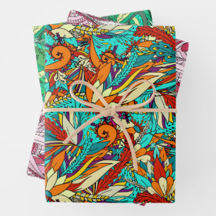 Colorful caribebobobobobobobobobobobobobobobobohne geschenkpapier set