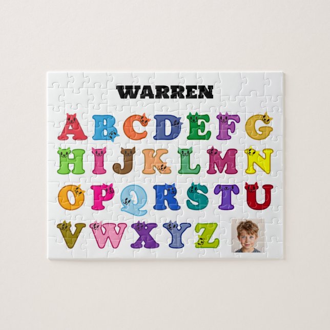 Colorful Cat-Alphabet Adventure Jigsaw Puzzle (Horizontal)