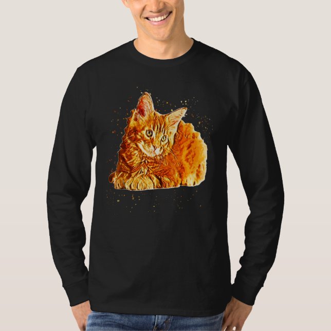 Colorful Cat Style Pop For Cats   T-Shirt (Vorderseite)