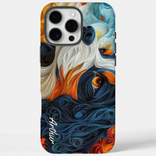 Colorful Cavalier King Charles Portrait iPhone 16 Pro Max Hülle
