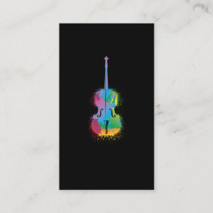 Colorful Cello Retro Music Lover Cellist Visitenkarte