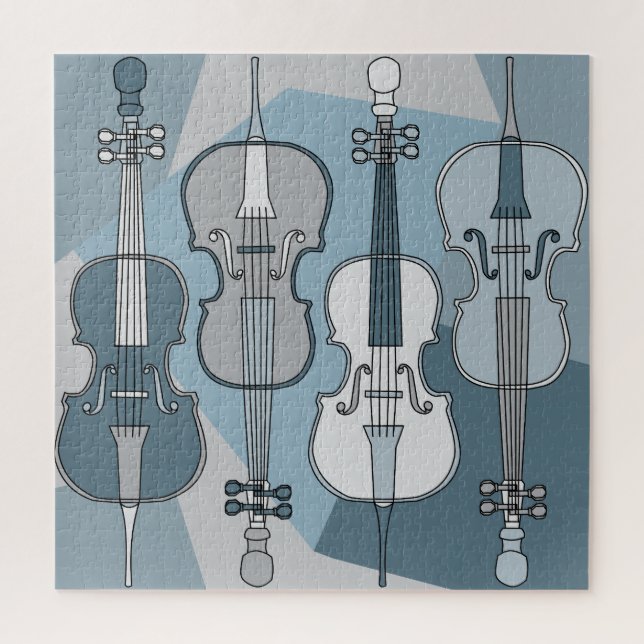 Colorful Cellos Pattern Blues (Vertikal)