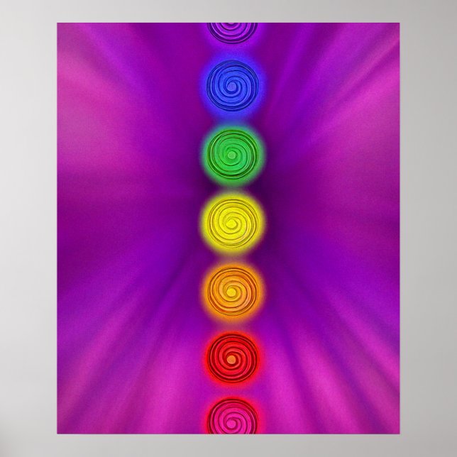Colorful Chakras Poster (Vorne)