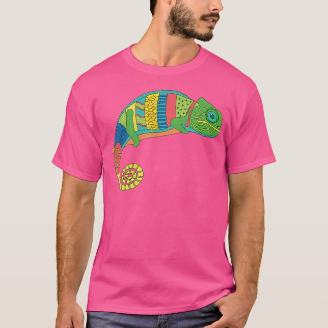 Colorful Chameleon Lizard T-Shirt (Vorderseite)
