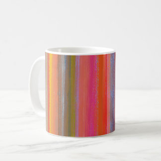 Colorful Charcoal Boho Stripes Kaffeetasse